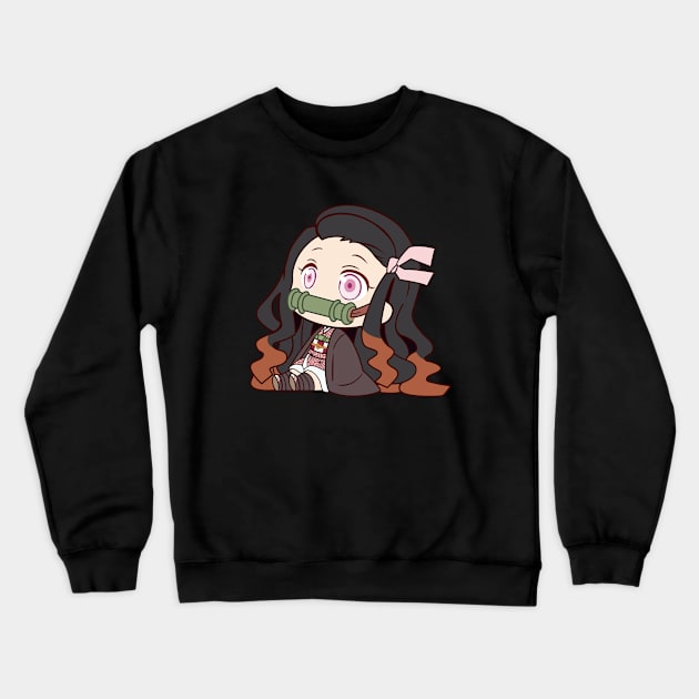 Cute Nezuko Crewneck Sweatshirt by JamesCMarshall